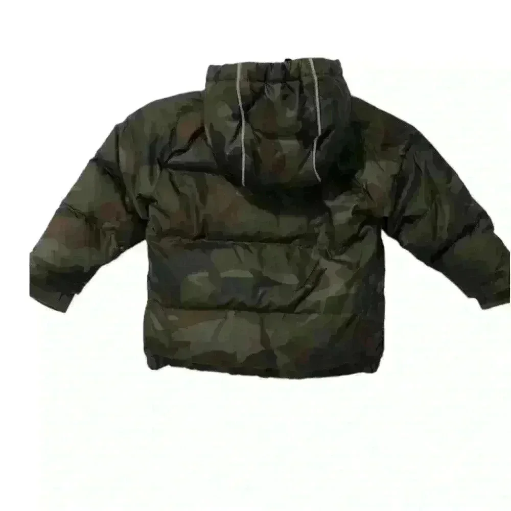 J.Crew CREWCUTS BOYS DOWN FILLED HOODED ZIP UP CAMOUFLAGE PUFFER JACKET …